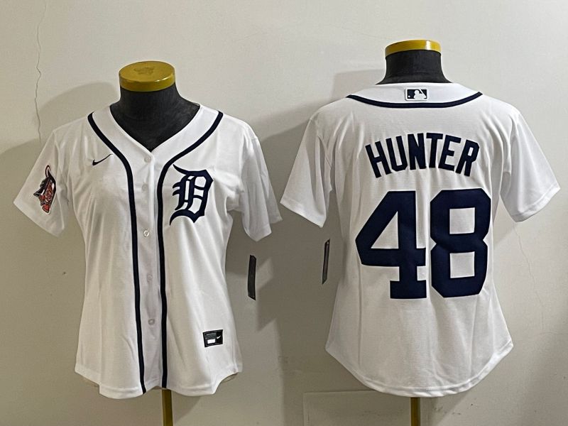 Youth 2025 Detroit Tigers #48 Hunter White Game Nike MLB Jersey style 1->youth mlb jersey->Youth Jersey